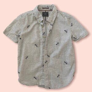 CACTUS Adorable Boys Button Down Shirt Sleeve Cotton Shirt
